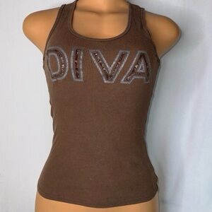 Toska Brown 'DIVA' Tank Top